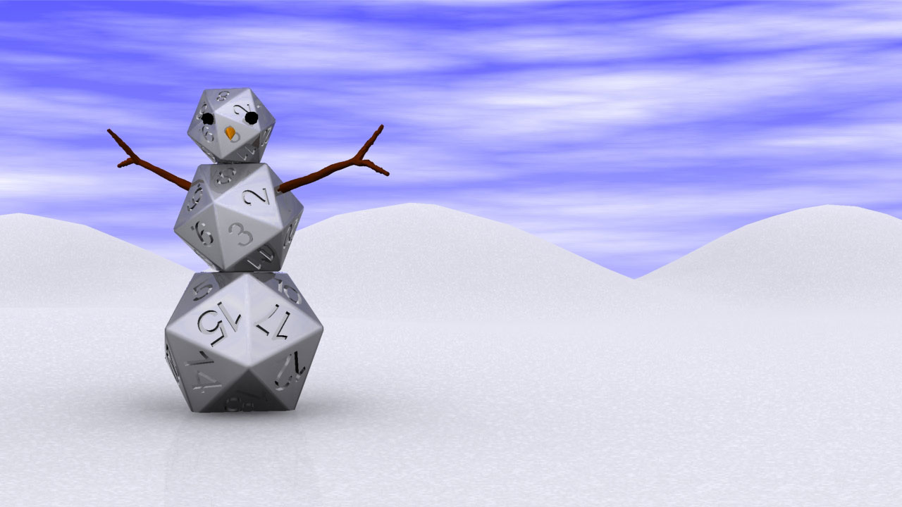 Snowman Made of d20's just for Fun